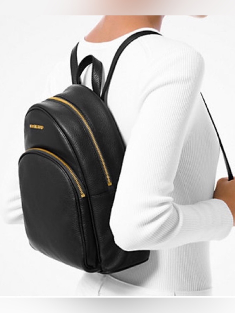 Michael Kors Abbey Pebbled Leather Backpack